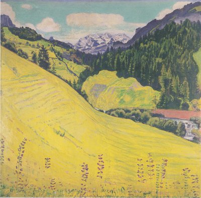 Kiental with Blüemlisalp by Ferdinand Hodler